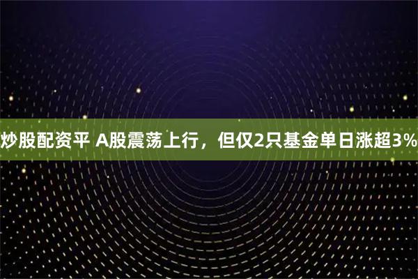 炒股配资平 A股震荡上行，但仅2只基金单日涨超3%